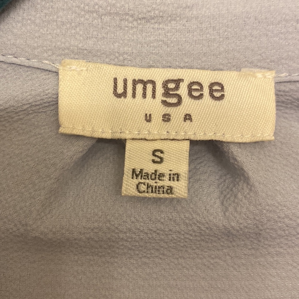 Umgee Collared Button Up Split Neck Surplice Top … - image 2